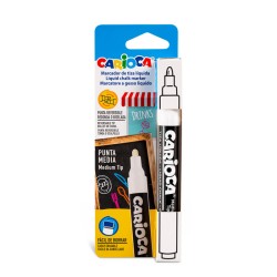 CARIOCA Water-Based Liquid Chalk Marker White 43557 8003511235574