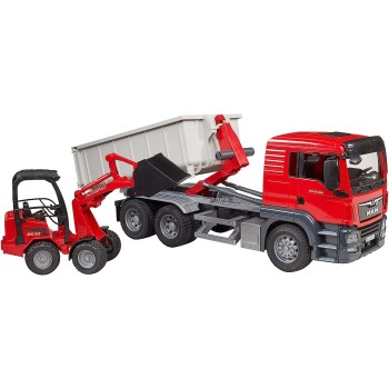 bruder Φορτηγό MAN TGS Με Αποσπώμενο Container Kαι Φορτωτή Schaffer 3767 4001702037673
