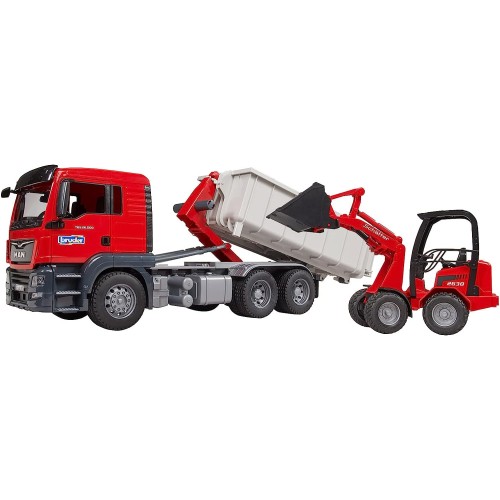 bruder Φορτηγό MAN TGS Με Αποσπώμενο Container Kαι Φορτωτή Schaffer 3767 4001702037673