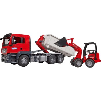 bruder Φορτηγό MAN TGS Με Αποσπώμενο Container Kαι Φορτωτή Schaffer 3767 4001702037673