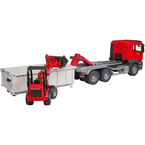 bruder Φορτηγό MAN TGS Με Αποσπώμενο Container Kαι Φορτωτή Schaffer 3767 4001702037673