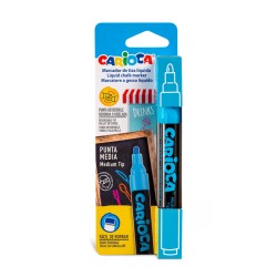 CARIOCA Water-Based Liquid Chalk Marker Blue 43557 8003511235529