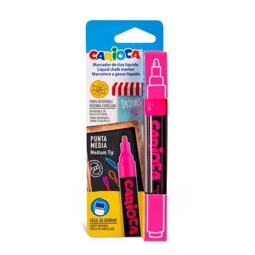 CARIOCA Water-Based Liquid Chalk Marker Pink 43557 8003511235581