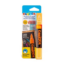 CARIOCA Water-Based Liquid Chalk Marker Orange 43557 8003511235598