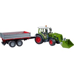 bruder Fendt Vario 211 With Front Loader And Side Trailer 02182 4001702021825