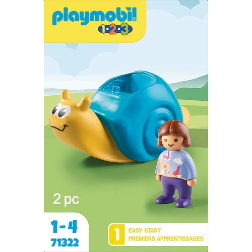 Playmobil 1.2.3 Rocking Snail With Rattle Feature 71322 4008789713223