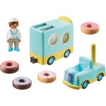 Playmobil 1.2.3 Crazy Donut Truck With Stacking And Sorting Feature 71325 4008789713254