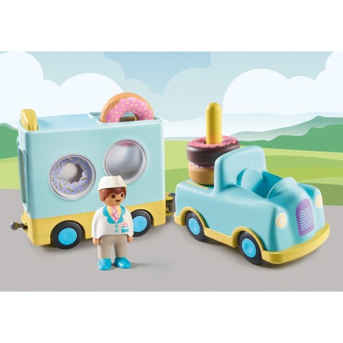 Playmobil 1.2.3 Φορτηγάκι Ντόνατ 71325 4008789713254