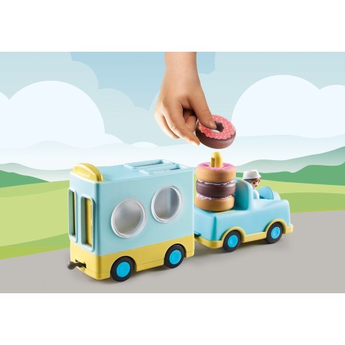 Playmobil 1.2.3 Crazy Donut Truck With Stacking And Sorting Feature 71325 4008789713254