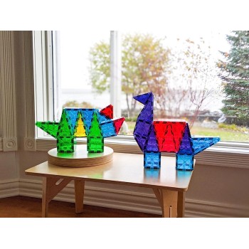 magna tiles Μαγνητικό Παιχνίδι 100 Κομματιών Clear Colors 04300 631291043003