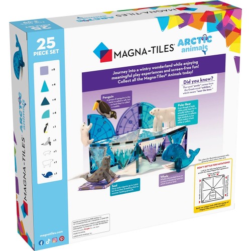 magna tiles Arctic Animals 25-Piece Set - 3D Magnetic Building Tiles 21125 850025176026