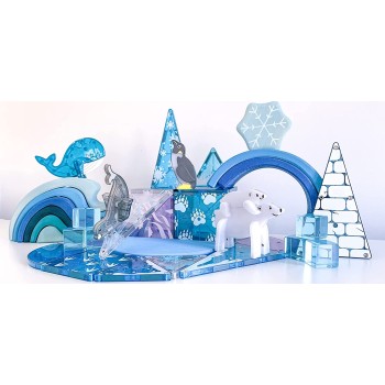magna tiles Arctic Animals 25-Piece Set - 3D Magnetic Building Tiles 21125 850025176026
