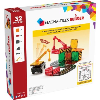 magna tiles Μαγνητικό Παιχνίδι 32 Κομματιών Builder 21632 850025176040