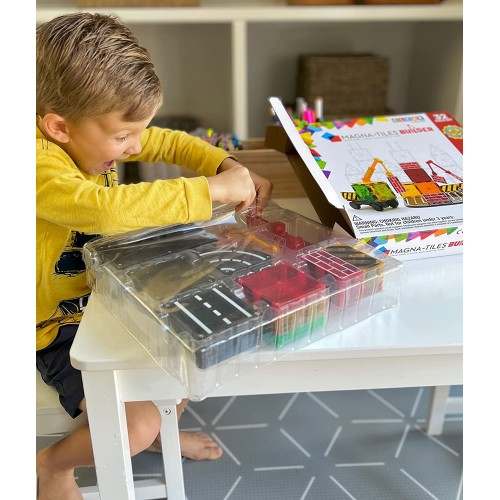 magna tiles Μαγνητικό Παιχνίδι 32 Κομματιών Builder 21632 850025176040