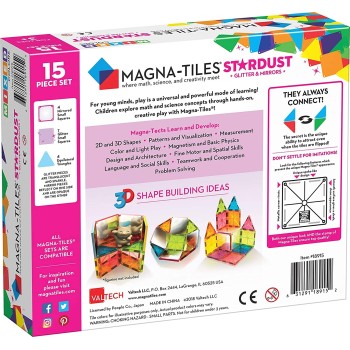 magna tiles Μαγνητικό Παιχνίδι 15 Κομματιών Stardust 18915 631291189152