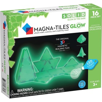 magna tiles Μαγνητικό Παιχνίδι 16 Κομματιών Glow 18816 631291188162