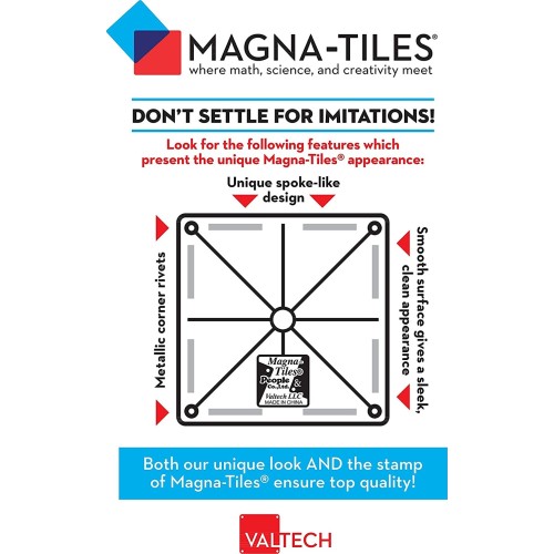 magna tiles Μαγνητικό Παιχνίδι 16 Κομματιών Glow 18816 631291188162