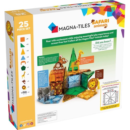 magna tiles Μαγνητικό Παιχνίδι 25 Κομματιών Safari Animals 20925 631291209256