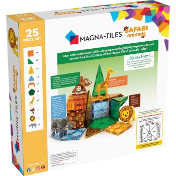 magna tiles Μαγνητικό Παιχνίδι 25 Κομματιών Safari Animals 20925 631291209256