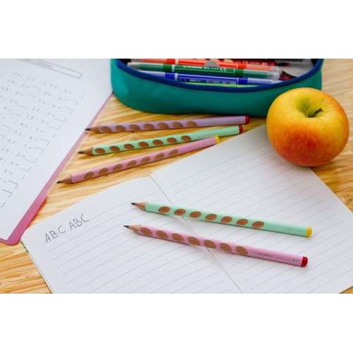 STABILO Easygraph HB Pastel Pink Pencil For Left-Handers 128321016 4006381558723
