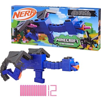 Hasbro Minecraft Ender Dragon Blaster And 12 Nerf Elite Foam Darts  F7912 5010996130211