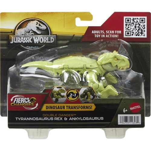 Mattel Jurassic World Fierce Changers Tyrannosaurus T Rex To Ankylosaurus HLP05 / HLP08 194735116430
