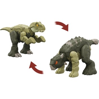 Mattel Jurassic World Fierce Changers Tyrannosaurus T Rex To Ankylosaurus HLP05 / HLP08 194735116430