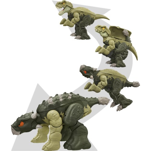 Mattel Jurassic World Fierce Changers Tyrannosaurus T Rex To Ankylosaurus HLP05 / HLP08 194735116430
