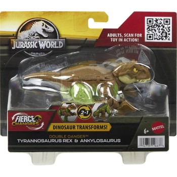 Mattel Jurassic World Fierce Changers Tyrannosaurus T Rex To Ankylosaurus HLP05 / HLP06 194735116676