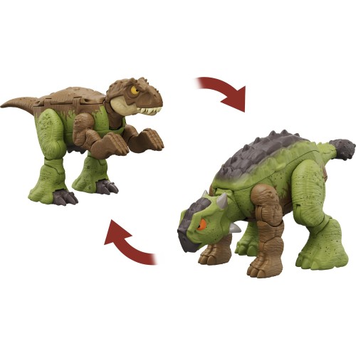 Mattel Jurassic World Fierce Changers Δεινόσαυροι 2 Σε 1 Tyrannosaurus T Rex To Ankylosaurus HLP05 / HLP06 194735116676