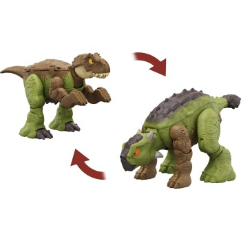 Mattel Jurassic World Fierce Changers Δεινόσαυροι 2 Σε 1 Tyrannosaurus T Rex To Ankylosaurus HLP05 / HLP06 194735116676