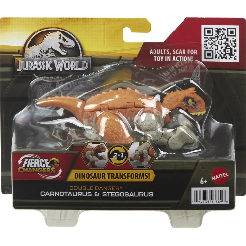 Mattel Jurassic World Fierce Changers Carnotaurus To Stegosaurus HLP05 / HLP07 194735116690