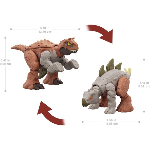 Mattel Jurassic World Fierce Changers Carnotaurus To Stegosaurus HLP05 / HLP07 194735116690
