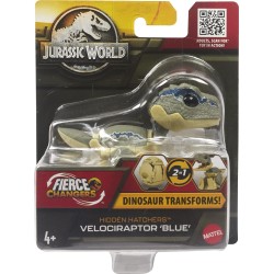 Mattel Jurassic World Fierce Changers Αυγά - Δεινόσαυροι Velociraptor Blue HLP00 / HLP01 194735116737