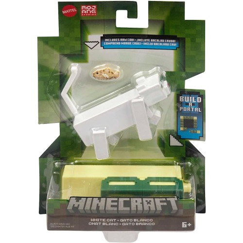 Mattel Minecraft Build-A-Portal White Cat Φιγούρα 8 Εκ. GTP08 / HLB20 194735111152