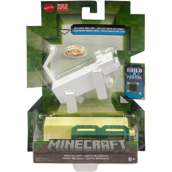 Mattel Minecraft Build-A-Portal White Cat Φιγούρα 8 Εκ. GTP08 / HLB20 194735111152