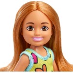 Mattel Barbie Chelsea Doll, Small Doll Wearing Removable Heart-print Dress and Shoes With Blond Ponytail Blue Eyes DWJ33 / HNY57