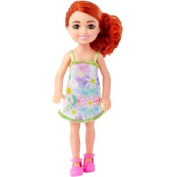 Mattel Barbie Chelsea Doll, Small Doll Wearing Removable Floral Dress And Shoes With Red Hair Blue Eyes DWJ33 / HNY56 1947351533