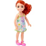 Mattel Κούκλα Barbie Chelsea, Μικρή Που Φοράει Αφαιρούμενο Φλοράλ Φόρεμα Και Παπούτσια Με Κόκκινα Μαλλιά Μπλε Μάτια DWJ33 / HNY5