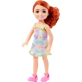 Mattel Κούκλα Barbie Chelsea, Μικρή Που Φοράει Αφαιρούμενο Φλοράλ Φόρεμα Και Παπούτσια Με Κόκκινα Μαλλιά Μπλε Μάτια DWJ33 / HNY5