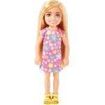 Mattel Barbie Chelsea Doll, Small Doll With Long Blonde Hair and Blue Eyes Wearing Removable Purple Flowered Dress Yellow Shoes 