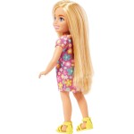 Mattel Κούκλα Barbie Chelsea, Μικρή Με Μακριά Ξανθά Μαλλιά Και Μπλε Μάτια Που Φοράει Αφαιρούμενο Φόρεμα Μωβ Λουλούδια DWJ33 / HK
