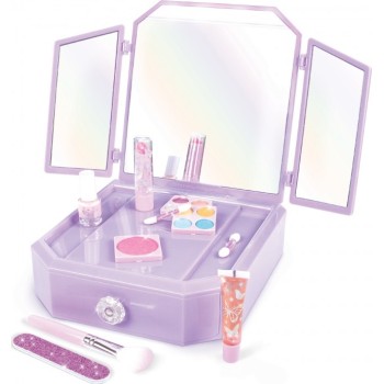 Make It Real Beauty | Deluxe Light Up Mirrored Vanity And Cosmetic Set 2532 695929025328