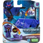 Hasbro Transformers Toys Earthspark 1-Step Flip Changer Soundwave 4-Inch Action Figure, Robot For Ages 6 And Up F6229 / F6714 50