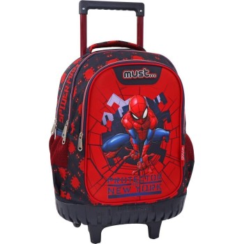 Diakakis imports Σχολική Τσάντα Τρόλεϊ Δημοτικού Spiderman Protector Of New York  3 Θήκες 000508119 5205698587337