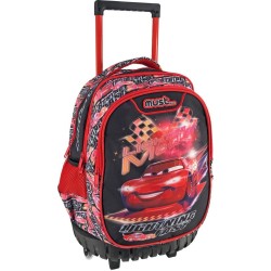 Diakakis imports Σχολική Τσάντα Τρόλεϊ Δημοτικού Disney Cars Lighting Fast  3 Θήκες 000563489 5205698588808