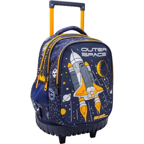 Diakakis imports Σχολική Τσάντα Τρόλεϋ Δημοτικού Outer Space 3 Θήκες 000585012 5205698599750
