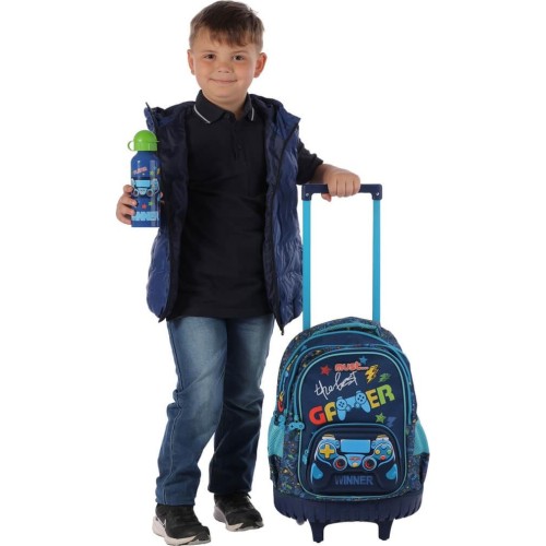 Diakakis imports Elementary School Trolley Bag The Best Gamer 3 Compartments 000585014 5205698599798
