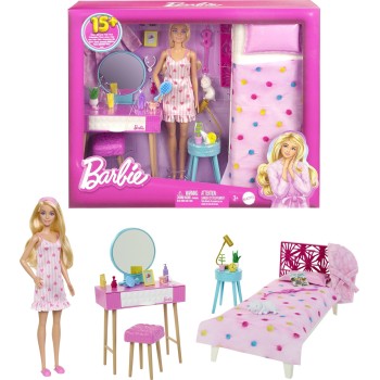 Mattel Barbie Bedroom With Doll HPT55 194735167326