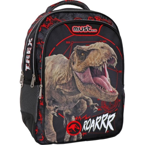 Diakakis imports Primary School Backpack Jurassic T-Rex Roarrr 3 Compartments 000570894 5205698584046